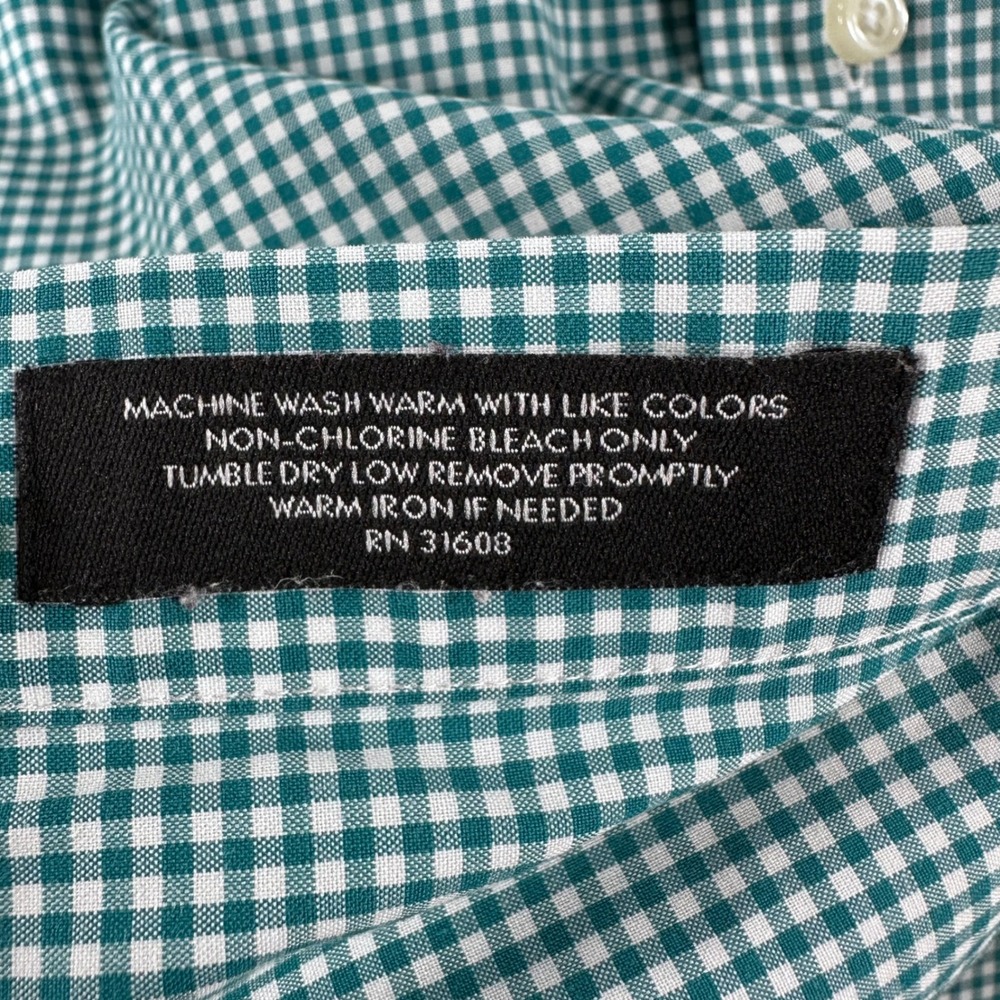 Jos. A. Bank Button Down Mens L Large Gingham Traveler's Tailored Fit Shirt - Picture 14 of 14